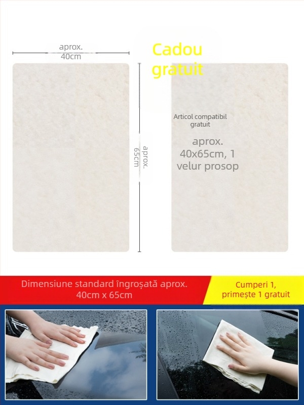 Prosop Errifan pentru curățarea mașinii, piele întoarsă de oaie, absorbant îngroșat