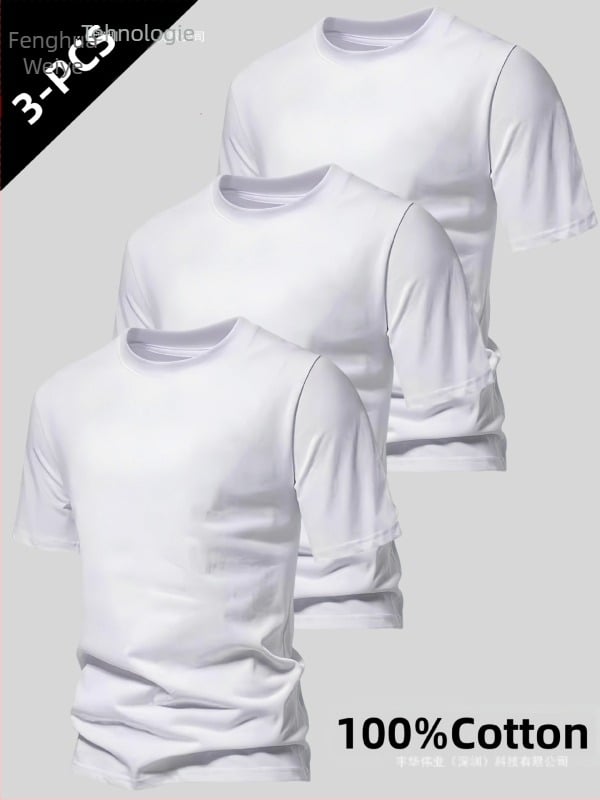 Tricou bărbătește din bumbac, stil japonez retro, guler rotund, mâneci scurte, croială largă