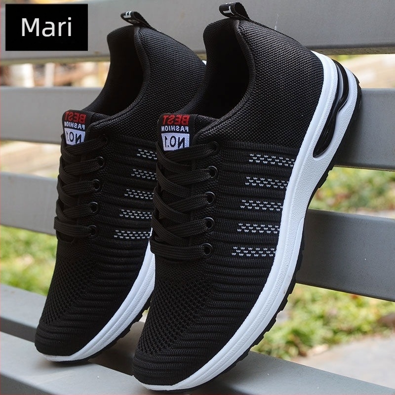 Pantofi de mers pentru bărbați, upper din plasă respirabilă, talpă moale cu pernă, anti-odor, șiret frontal, pentru toate anotimpurile, stil casual zilnic