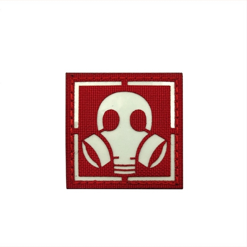 Patch Velcro Aotddor – Poliester, Biohazard reflectiv luminos, pătrat și triunghi, tăiere cu laser, imprimare logo, personalizabil pentru îmbrăcăminte
