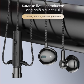 KCKZ C91 Cască Lavalier cu mufă Type-C/3.5 mm, difuzor 14.2 mm, cablu 1.5 m, microfon încorporat, 20–20000 Hz