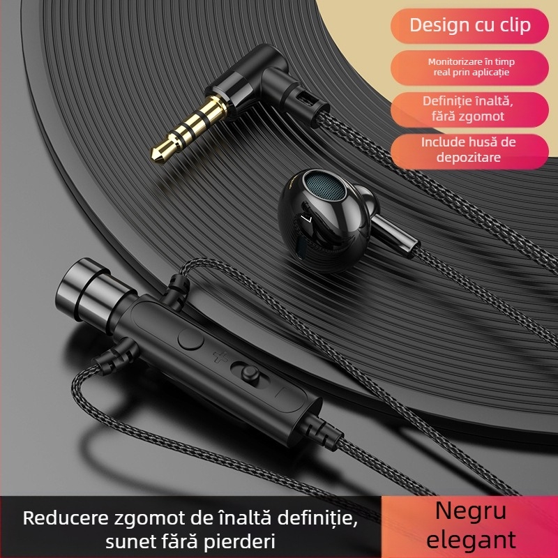 KCKZ C91 Cască Lavalier cu mufă Type-C/3.5 mm, difuzor 14.2 mm, cablu 1.5 m, microfon încorporat, 20–20000 Hz
