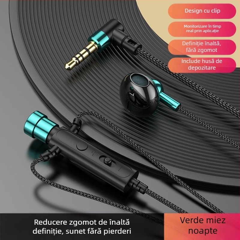 KCKZ C91 Cască Lavalier cu mufă Type-C/3.5 mm, difuzor 14.2 mm, cablu 1.5 m, microfon încorporat, 20–20000 Hz