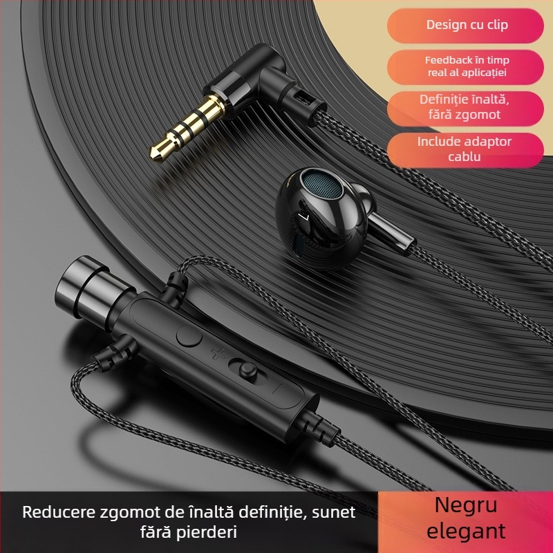 KCKZ C91 Cască Lavalier cu mufă Type-C/3.5 mm, difuzor 14.2 mm, cablu 1.5 m, microfon încorporat, 20–20000 Hz