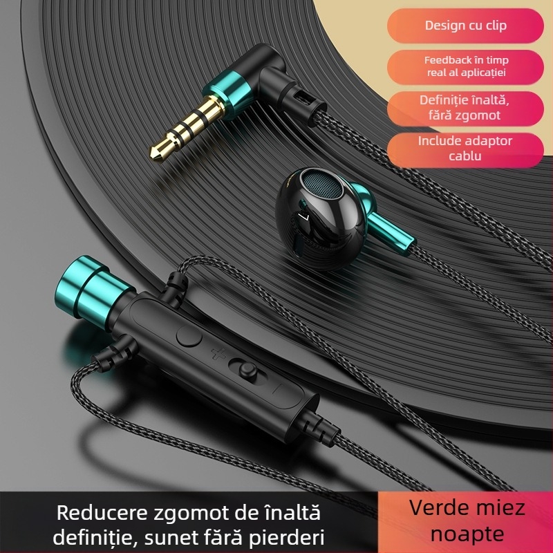KCKZ C91 Cască Lavalier cu mufă Type-C/3.5 mm, difuzor 14.2 mm, cablu 1.5 m, microfon încorporat, 20–20000 Hz