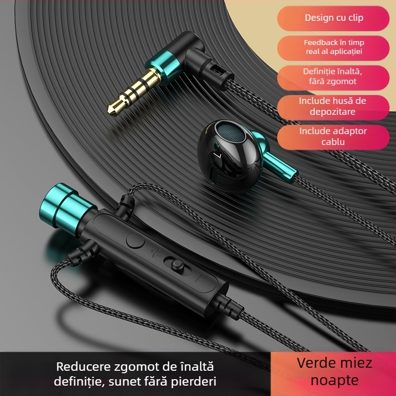 KCKZ C91 Cască Lavalier cu mufă Type-C/3.5 mm, difuzor 14.2 mm, cablu 1.5 m, microfon încorporat, 20–20000 Hz