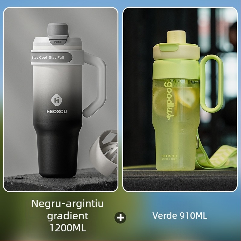 Ceașcă universală de băut cu pai, strecurător de ceai și design Ice Mug pentru adulți