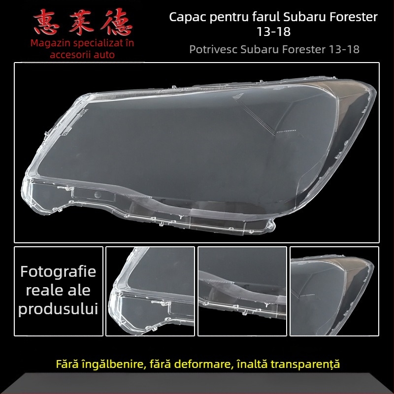 Capac de far Wheeler pentru Subaru Forester – acoperire din sticlă, compatibilă cu farurile Forester, procesare personalizată disponibilă