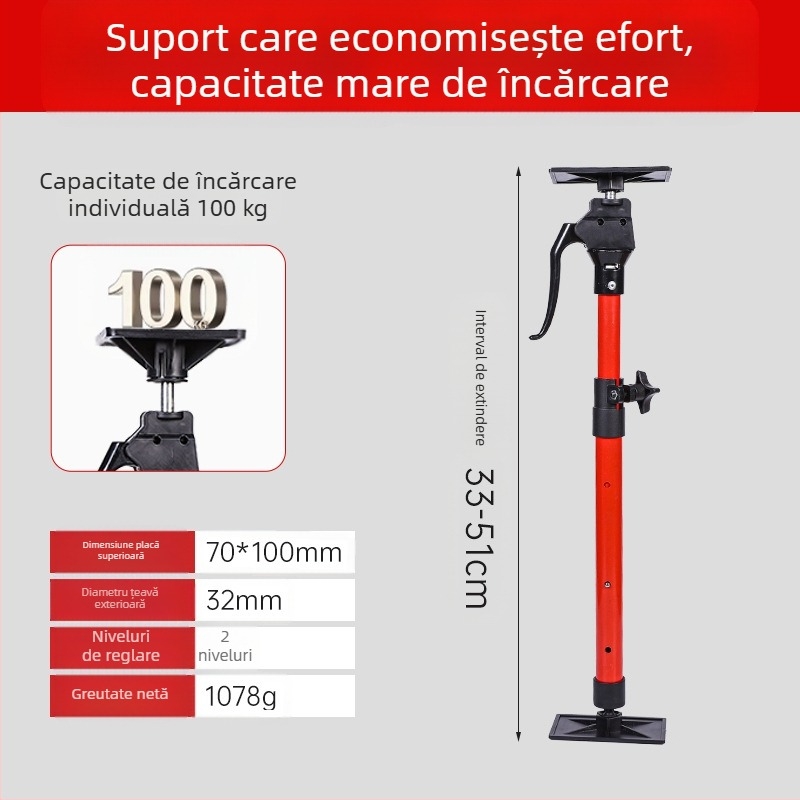Tijă de susținere retractabilă pentru dulapuri – hardware pentru mobilier de baie, oglindă și chiuvetă sub blat