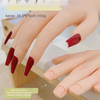 Model de mână pentru practică de manichiură, degete moi și flexibile — afișaj pentru unghii, instrument de artă a unghiilor