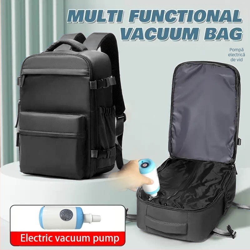 Rucsac unisex cu compresie prin vid pentru călătorii de afaceri — geantă multifuncțională pentru laptop de 16 inch, impermeabil, 36–55 L
