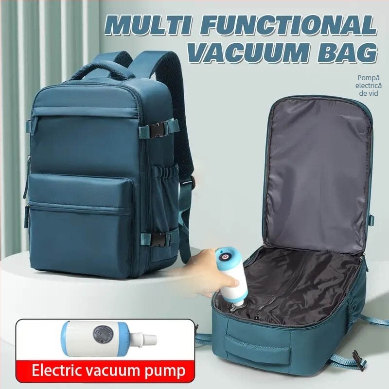 Rucsac unisex cu compresie prin vid pentru călătorii de afaceri — geantă multifuncțională pentru laptop de 16 inch, impermeabil, 36–55 L