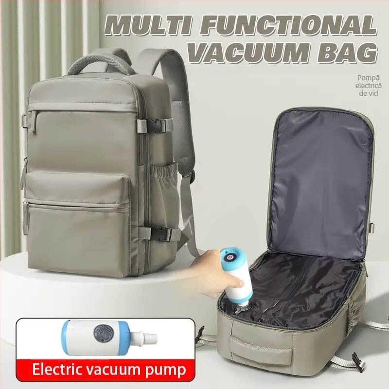 Rucsac unisex cu compresie prin vid pentru călătorii de afaceri — geantă multifuncțională pentru laptop de 16 inch, impermeabil, 36–55 L