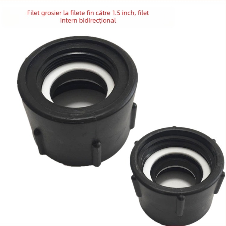 Adaptor pentru butoi IBC — filet de 2 inch la filet interior de 1 inch, conector din plastic