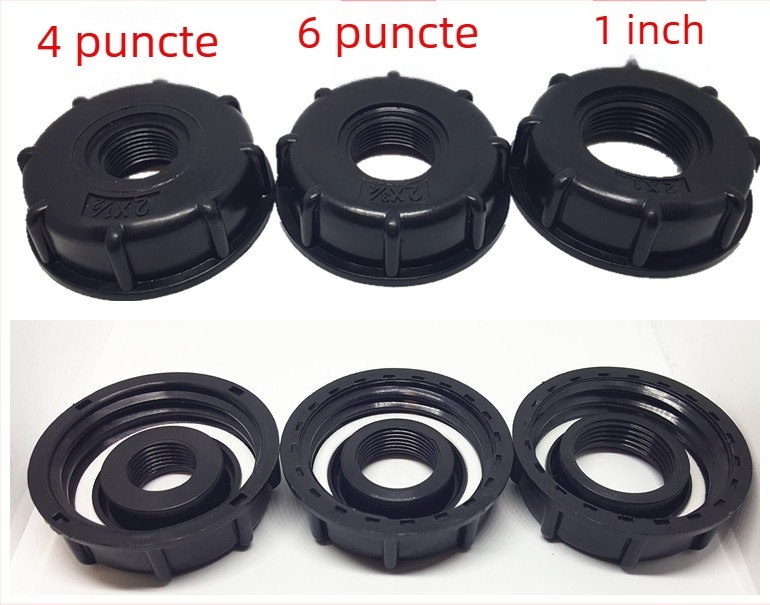 Adaptor pentru butoi IBC — filet de 2 inch la filet interior de 1 inch, conector din plastic