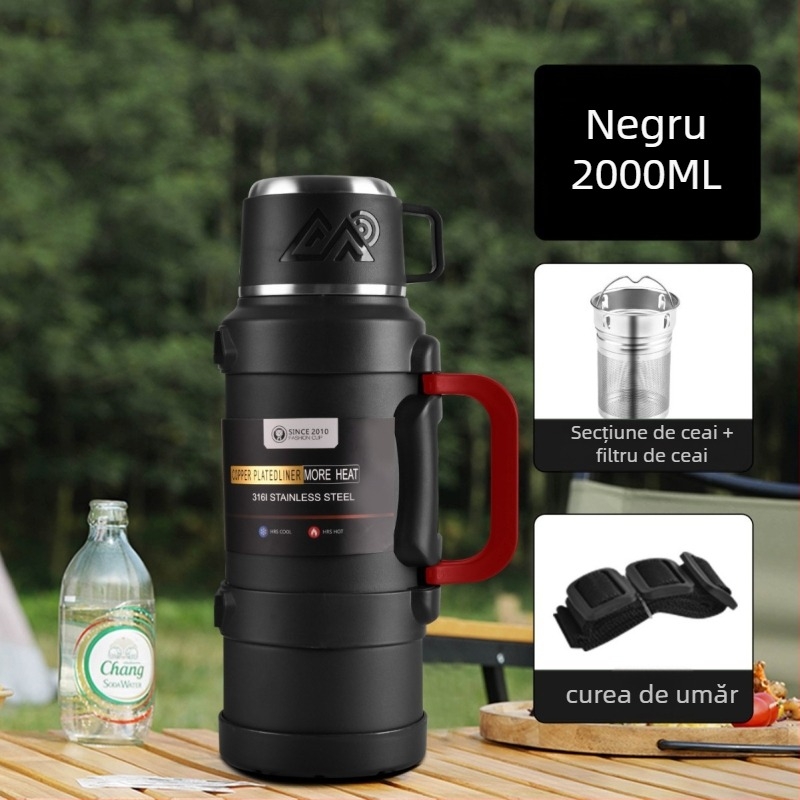 Termos pentru exterior – oțel inoxidabil 304, izolație 12–24 h, marcă Aowu, Termos, lansare toamnă-iarnă 2025