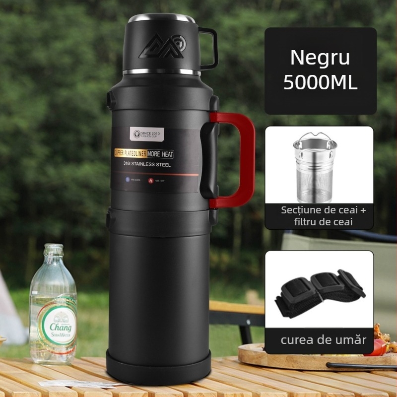 Termos pentru exterior – oțel inoxidabil 304, izolație 12–24 h, marcă Aowu, Termos, lansare toamnă-iarnă 2025