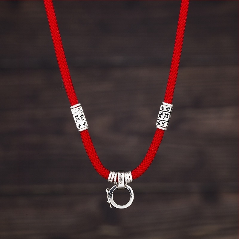 Colier unisex cu pandantiv, cataramă și șnur Passepartout (Material: Ornamente din argint; Origine: Utilizare generală; Marcă: Altă; Calitatea metalului prețios: Altă; An: Altul)