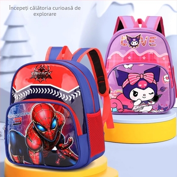 Ghiozdan pentru școală cu imprimeu anime cartoon, din Oxford, respirabil, ultra-ușor, căptușeală din poliester