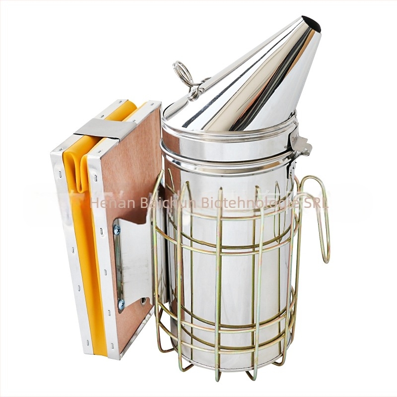 Pulverizator de fum pentru apicultură – oțel inoxidabil, Bai Chun, instrument prietenos cu albinele pentru zootehnie și acvacultură