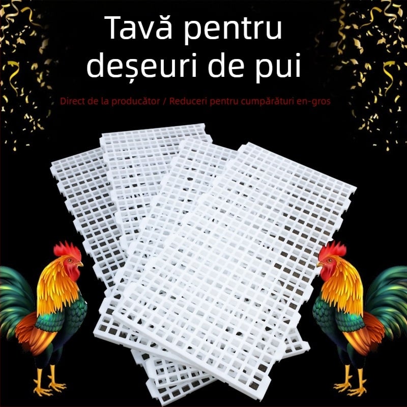 Placă din plastic pentru evacuarea dejecțiilor în cuștile pentru găini — Jiwang, destinat zootehniei și acvaculturii, interval de temperatură 20-60°C
