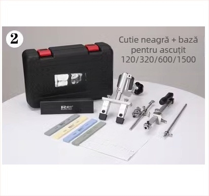 Acuțitor de cuțite cu unghi fix, multifuncțional, din aliaj de zinc