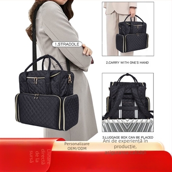 Rucsac pentru manichiură cu design cu două straturi, capacitate sub 20 L, corp din poliester cu căptușeală impermeabilă, închidere cu fermoar