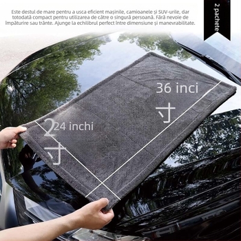 Prosop de curățare pentru mașină - cu două fețe, absorbant, microfibră Isunpro (Material: Microfibră; Brand: Isunpro; Tip: Prosop auto)
