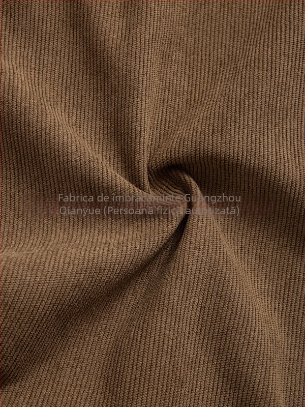 Pantaloni casual pentru bărbați din corduroy, cu un buzunar posterior aplicat, croială dreaptă, primăvară și toamnă