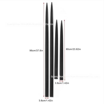 Set de 4 benzi de protecție pentru ușile mașinii din ABS, decor, protecție universală a părții laterale, rezistente la zgârieturi, culoare negru carbon