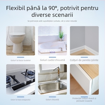 Bandă hidroizolantă de etanșare, rezistentă la mucegai, pentru chiuvete de bucătărie, băi și toalete