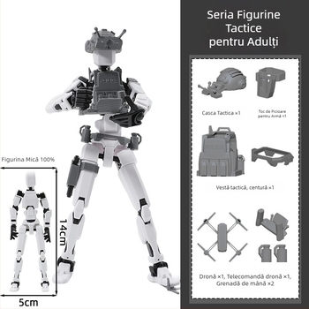 Dummy13 Păpușă norocoasă, 20 cm, cu mai multe articulații, figurină de luptă mobilă pentru asamblare