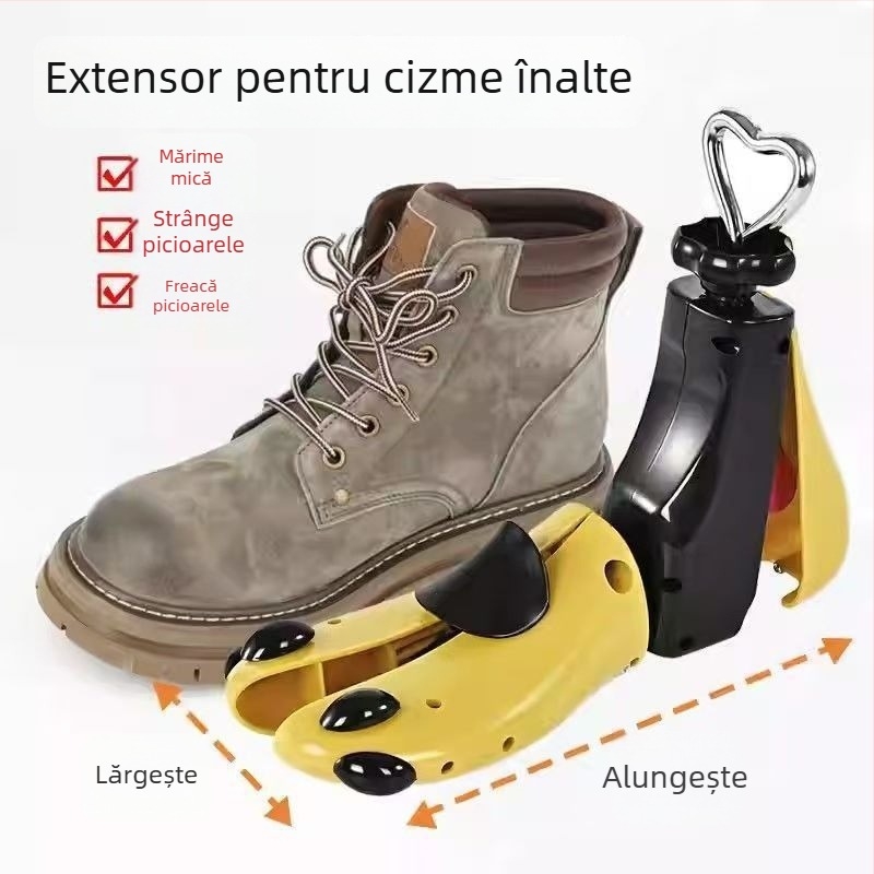 Extensor pentru pantofi și cizme, reglabil, universal pentru bărbați și femei, formator pentru călcâi, anti-pliuri