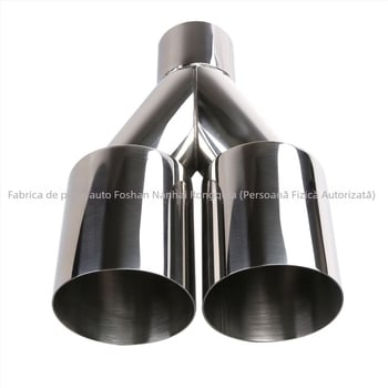 Țeavă de eșapament auto, 63 mm, Y, ieșire dublă, oțel inoxidabil
