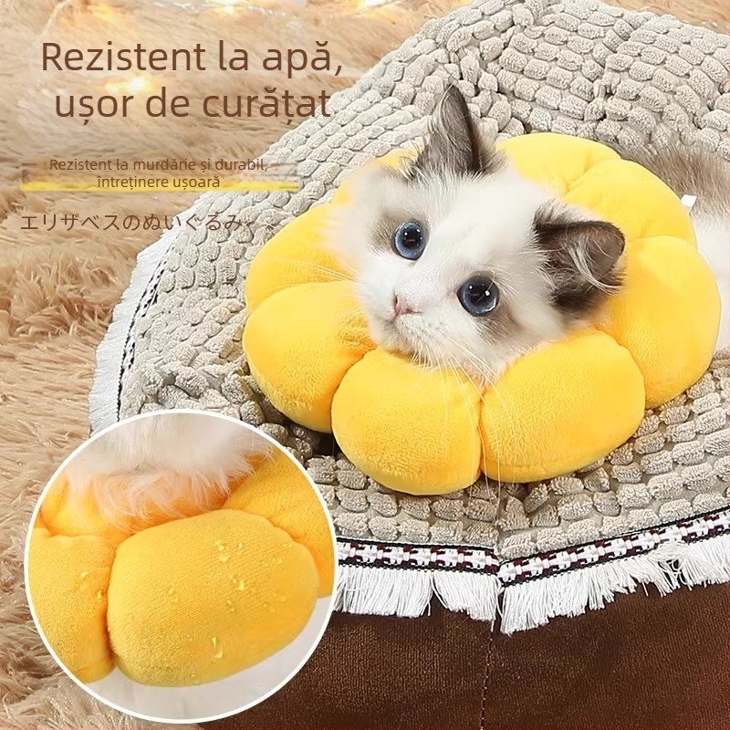 Guler Elizabethan pentru pisici și câini – anti-lick, recuperare postoperatorie, accesoriu universal pentru animale de companie