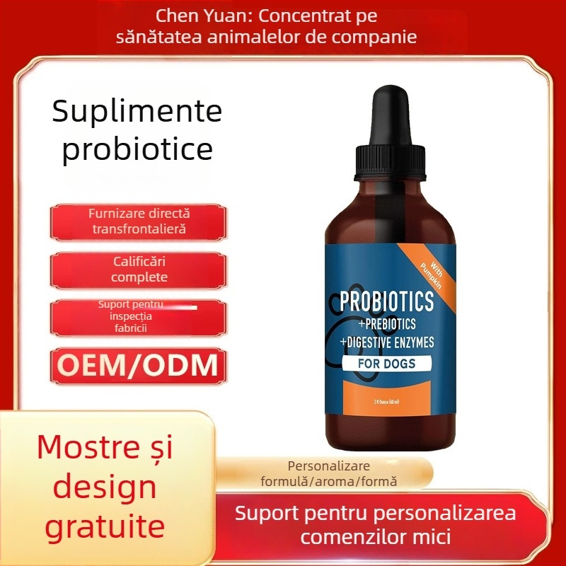 Picături probiotice pentru câini pentru sănătatea digestivă - Supliment nutrițional pentru animale de companie