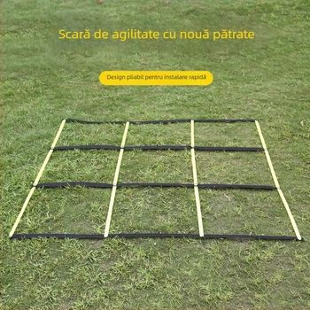 Set fix de scări de agilitate: scară moale, scară de sfoară și scară de viteză pentru antrenament fotbal