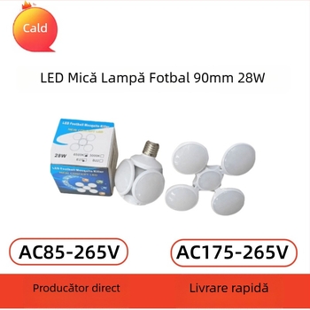 Lampă LED mini fotbal, 90 mm, pliabilă, design transformabil, iluminare pentru camera copiilor, 28W