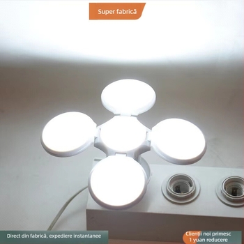 Lampă LED mini fotbal, 90 mm, pliabilă, design transformabil, iluminare pentru camera copiilor, 28W