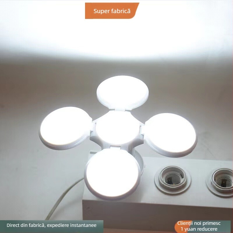 Lampă LED mini fotbal, 90 mm, pliabilă, design transformabil, iluminare pentru camera copiilor, 28W