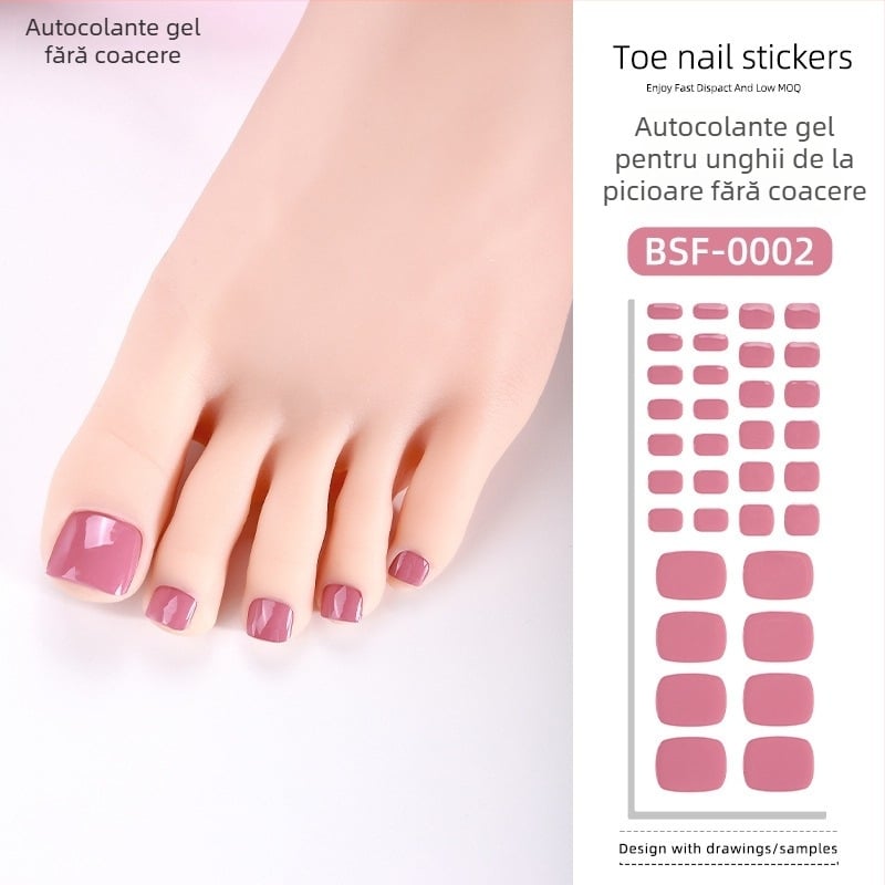 Autocolante gel pentru unghii – culori solide pentru unghiile de la picioare, manichiură DIY