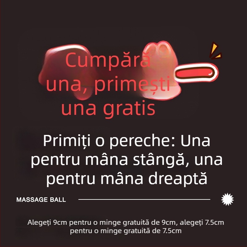 Minge de masaj cu vârfuri pentru palmă, antrenament de integrare senzorială, relaxare a mușchilor și fasciei, masaj la puncte de acupuncție