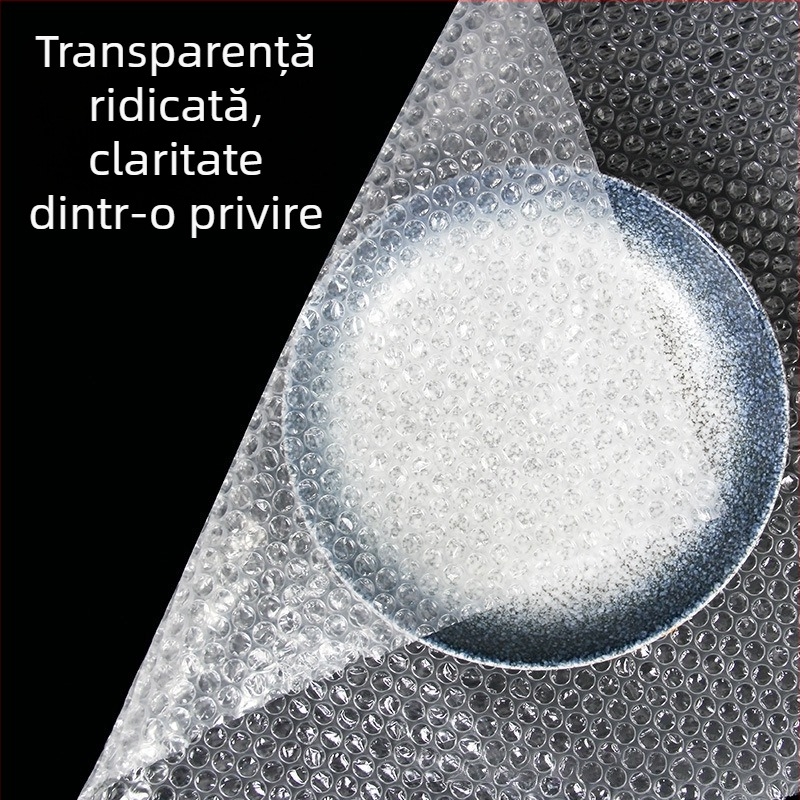 Film de ambalare transparent, cu dublu strat, bule mari, rolă de folie cu bule, protecţie la șocuri