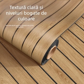 Decal de perete 3D cu textură de lemn, imitație de plăci cu model grilaj, PVC