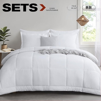 Duvet all-season cu umplutură din fibre și velur pentru hoteluri și pensiuni