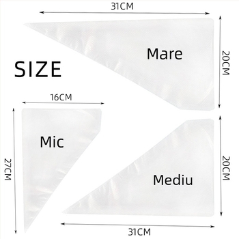 Pungi de decorare de unică folosință, în dimensiuni mari, medii și mici, goale pentru decorare