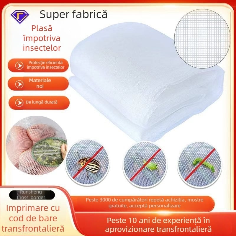 Plasă anti insecte pentru seră, ochiuri de 60, pentru cultura legumelor