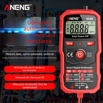 ANENG Multimetru digital cu gamă automată, precizie înaltă, protecție anti-arzire, ampermetru compact pentru uz casnic