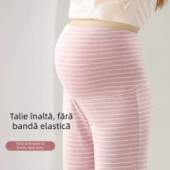 Pantaloni de maternitate pentru primăvară-toamnă, talie confortabilă, pantaloni de pijama ce pot fi purtați și în exterior, mărime mare, croială care subțiază silueta pentru gravide