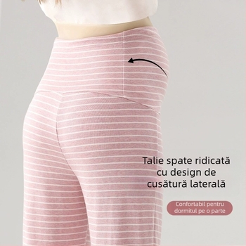 Pantaloni de maternitate pentru primăvară-toamnă, talie confortabilă, pantaloni de pijama ce pot fi purtați și în exterior, mărime mare, croială care subțiază silueta pentru gravide